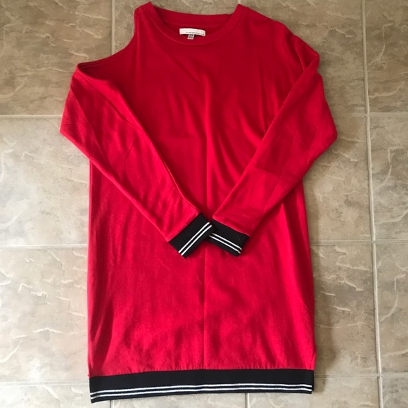 Fourteenth place cold shoulder red tunic/ dress - Picture 2 of 8